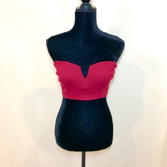 Mezzanine Tops Red V Wire Crop Top Poshmark Mezzanine Tops Red V Wire Crop Top Poshmark